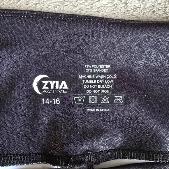 Zyia Active Black Metallic Ombre Light n Tight Hi-Rise 7/8 Legging size 14-16 - Picture 9 of 11